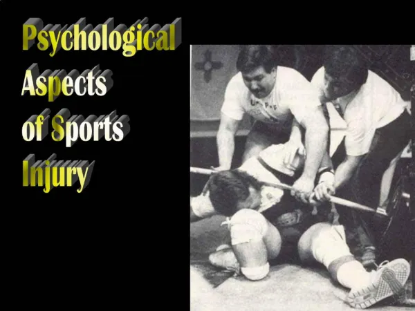 Psychological Aspects of Sports Injury