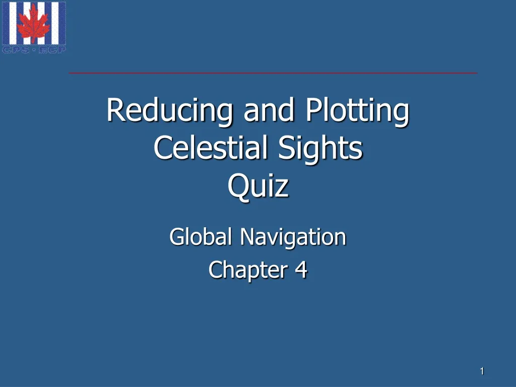 reducing and plotting celestial sights quiz