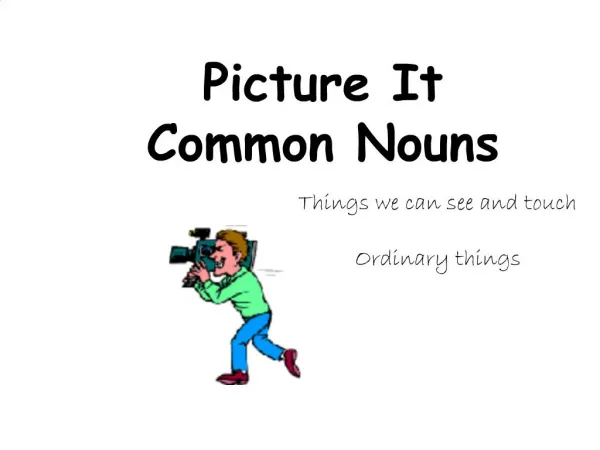 Picture It Common Nouns
