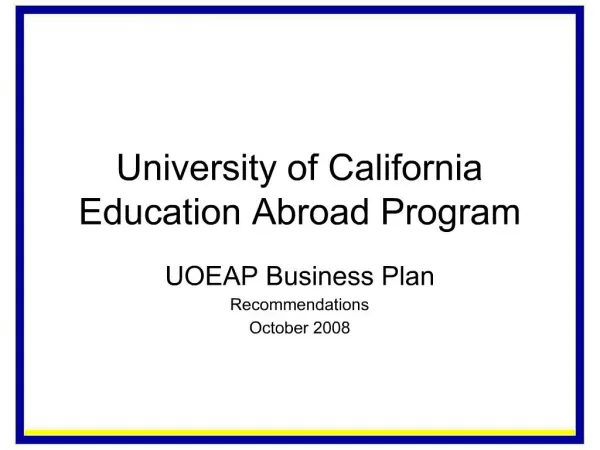 University of California Education Abroad Program