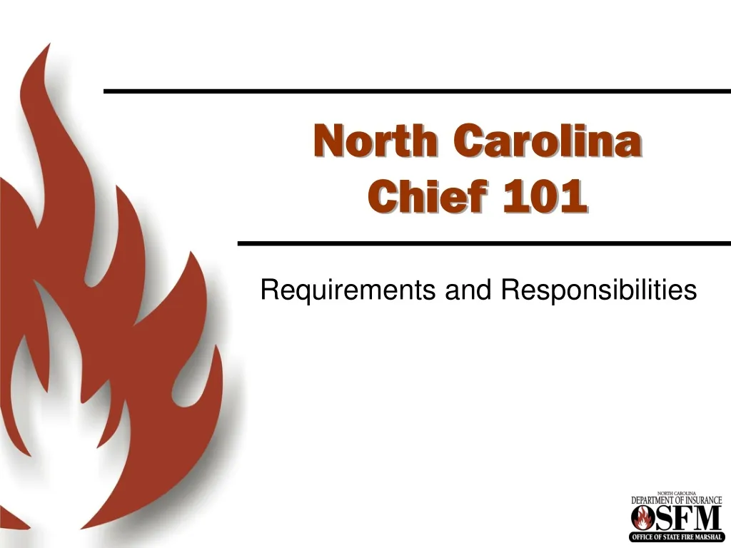 north carolina chief 101