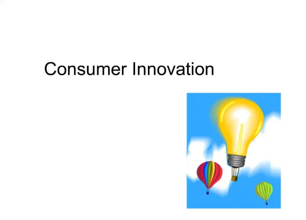 Consumer Innovation