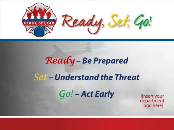 Ready – Be Prepared Set – Understand the Threat Go! – Act Early