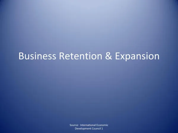 Business Retention Expansion