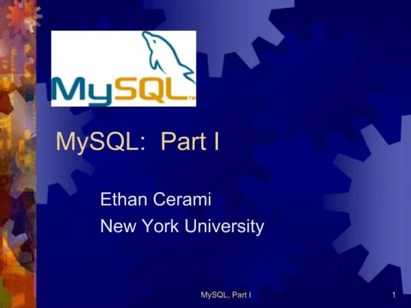 MySQL: Part I
