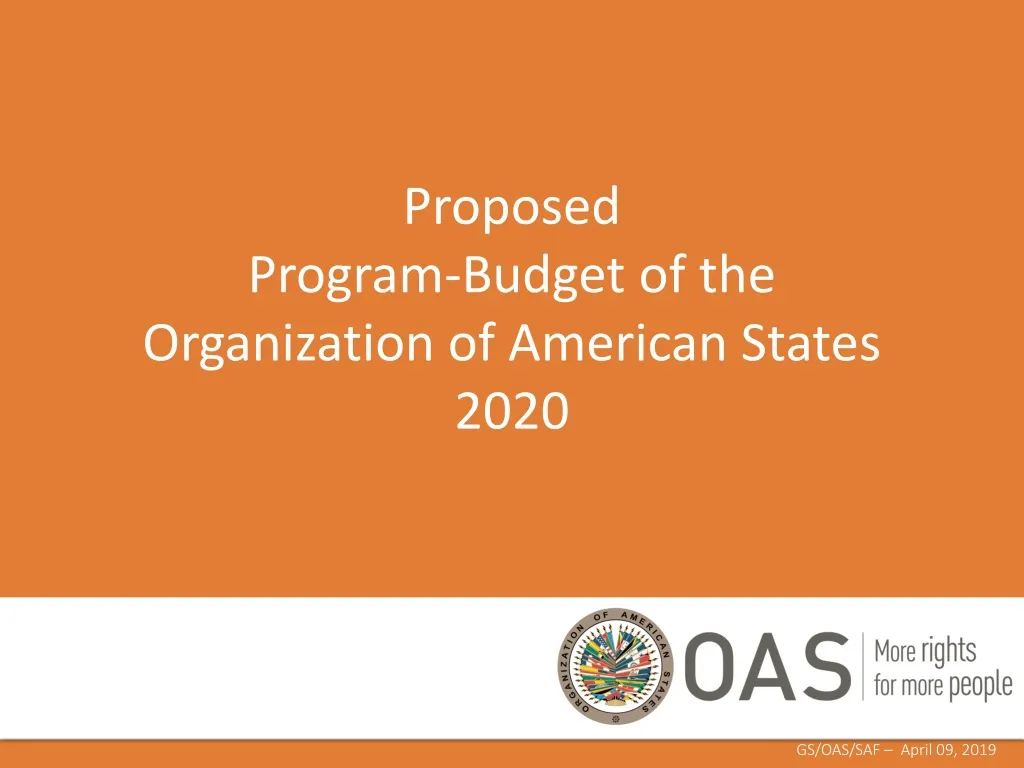 proposed program budget of the organization