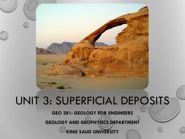 Unit 3: superficial deposits
