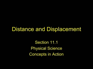 Distance and Displacement