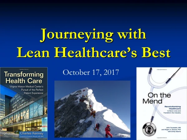 Journeying with Lean Healthcare’s Best