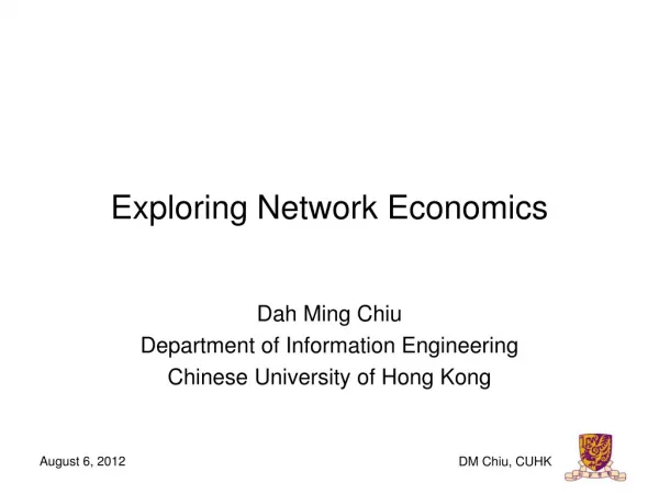 Exploring Network Economics