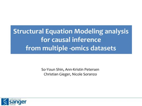 Structural Equation Modeling analysis for causal inference from multiple -omics datasets