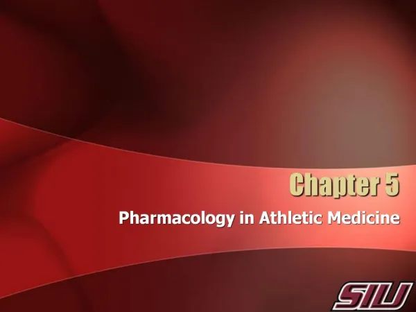 Pharmacology in Athletic Medicine