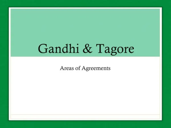 Gandhi Tagore