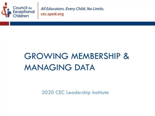 Growing Membership &amp; Managing Data - slide 1