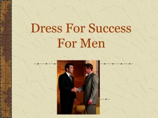 Dress For Success For Men