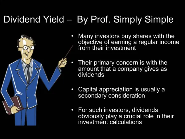 Dividend Yield By Prof. Simply Simple