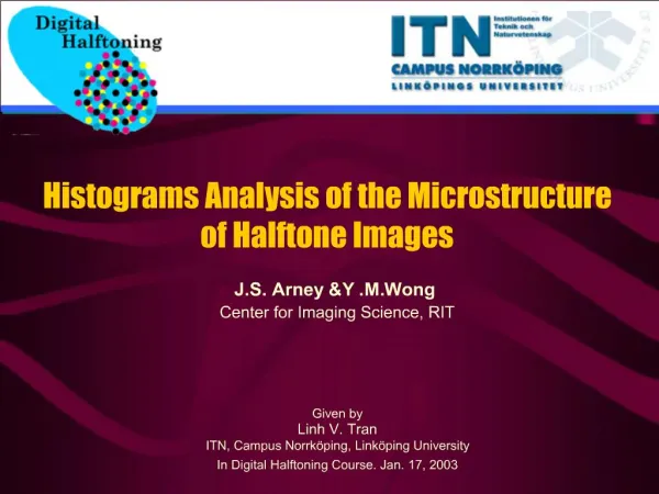 Histograms Analysis of the Microstructure of Halftone Images