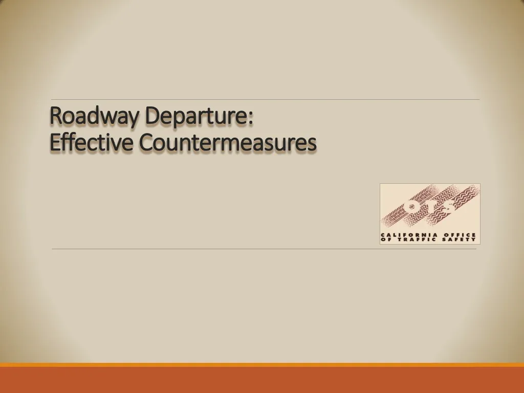 roadway departure effective countermeasures