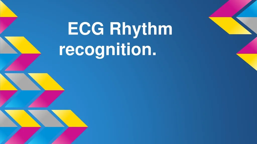 ecg rhythm recognition