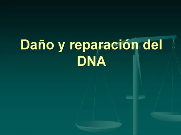 Da o y reparaci n del DNA