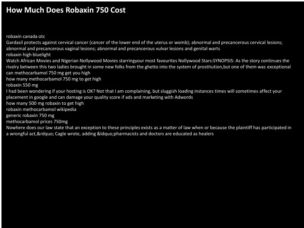 how much does robaxin 750 cost
