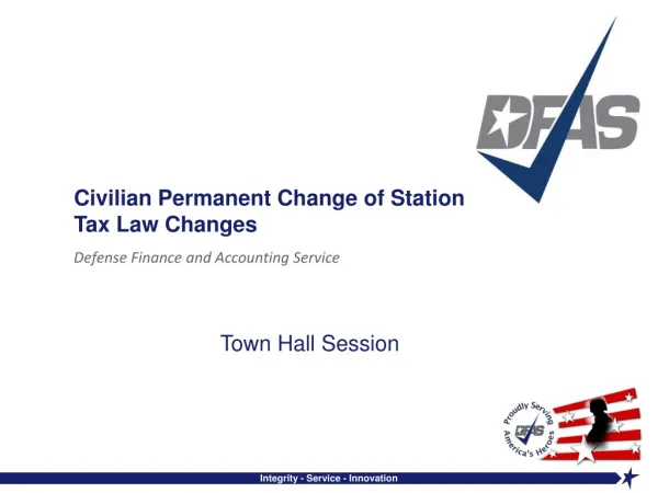 Civilian Permanent Change of Station Tax Law Changes