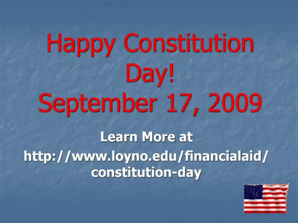 Happy Constitution Day September 17, 2009