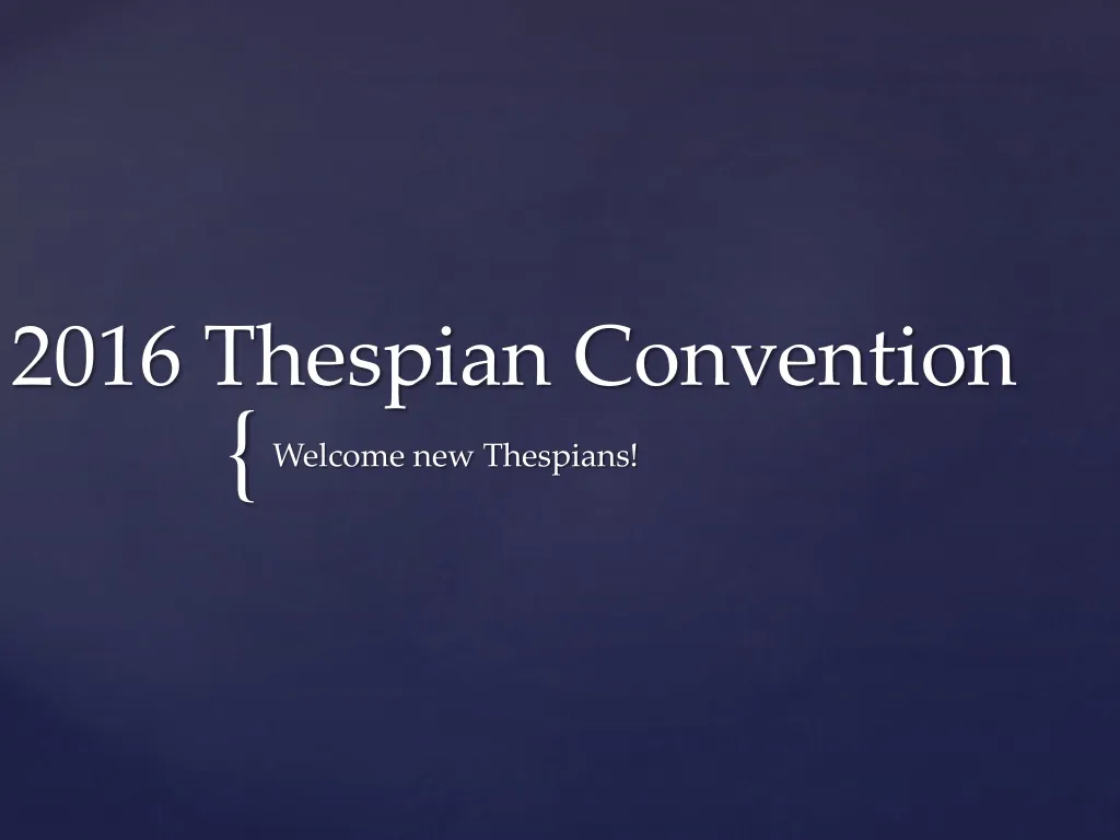 2016 thespian convention