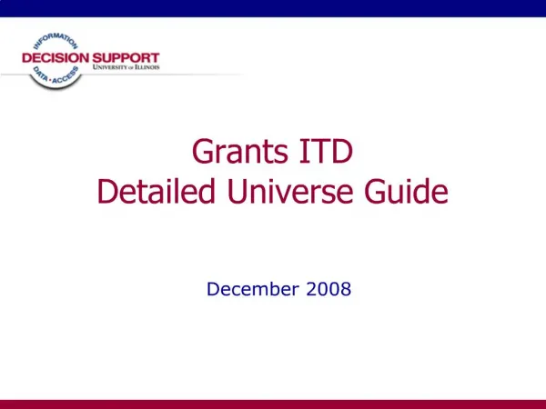 Grants ITD Detailed Universe Guide