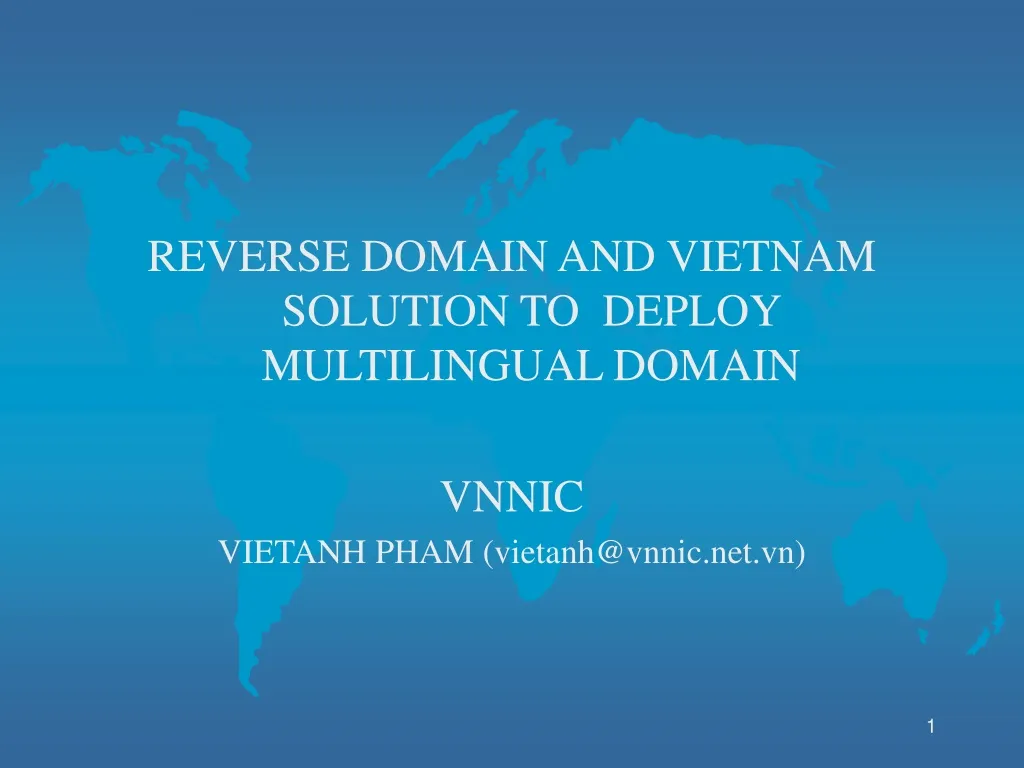 reverse domain and vietnam solution to deploy