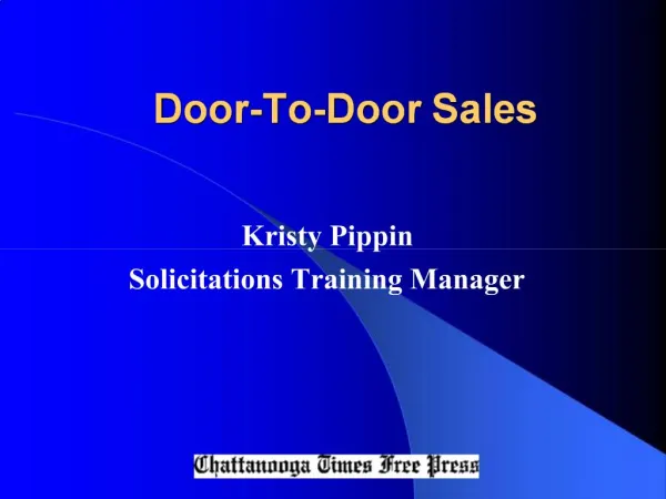 Door-To-Door Sales
