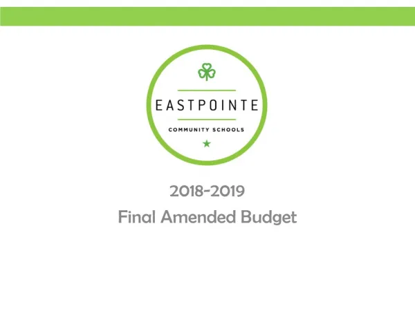 2018-2019 Final Amended Budget
