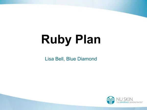 Ruby Plan Lisa Bell, Blue Diamond