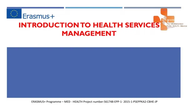 Introduction to Health Services Management