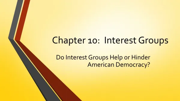 Chapter 10: Interest Groups