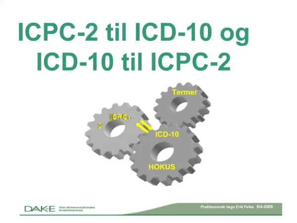 ICPC-2 til ICD-10 og ICD-10 til ICPC-2