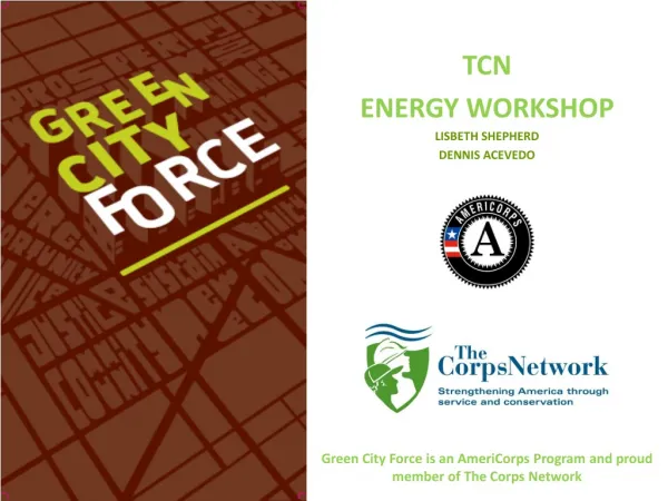 TCN Energy workshop Lisbeth Shepherd Dennis Acevedo