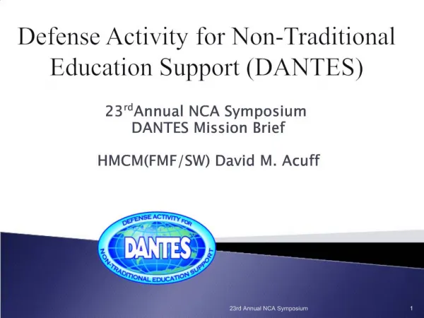 Defense Activity for Non-Traditional Education Support DANTES