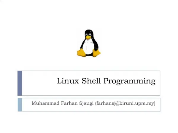 Linux Shell Programming