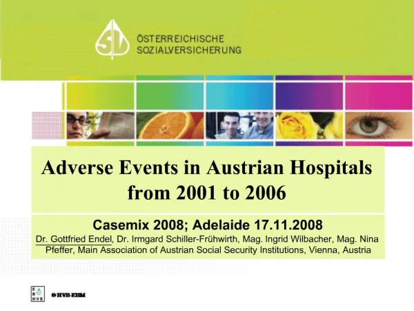 Adverse Events in Austrian Hospitals from 2001 to 2006