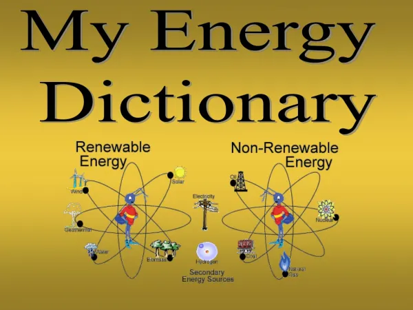 My Energy Dictionary