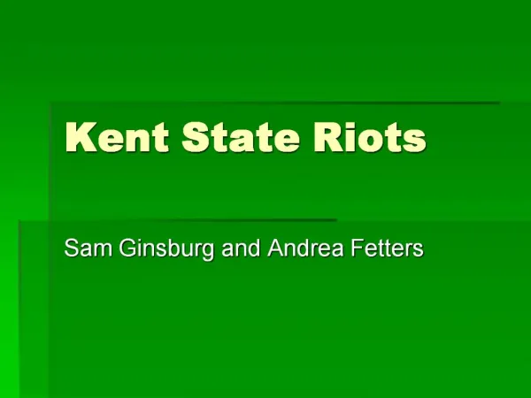 Kent State Riots