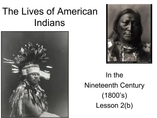 The Lives of American Indians