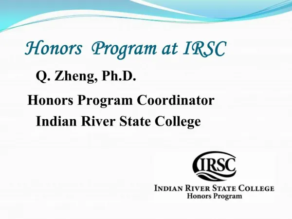 Honors Program at IRSC