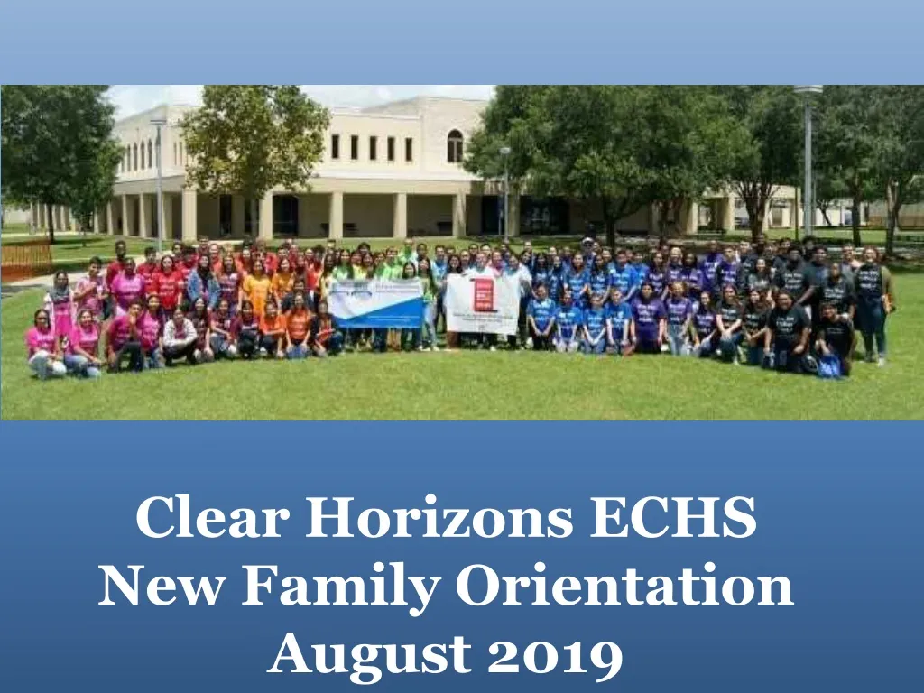 clear horizons echs new family orientation august