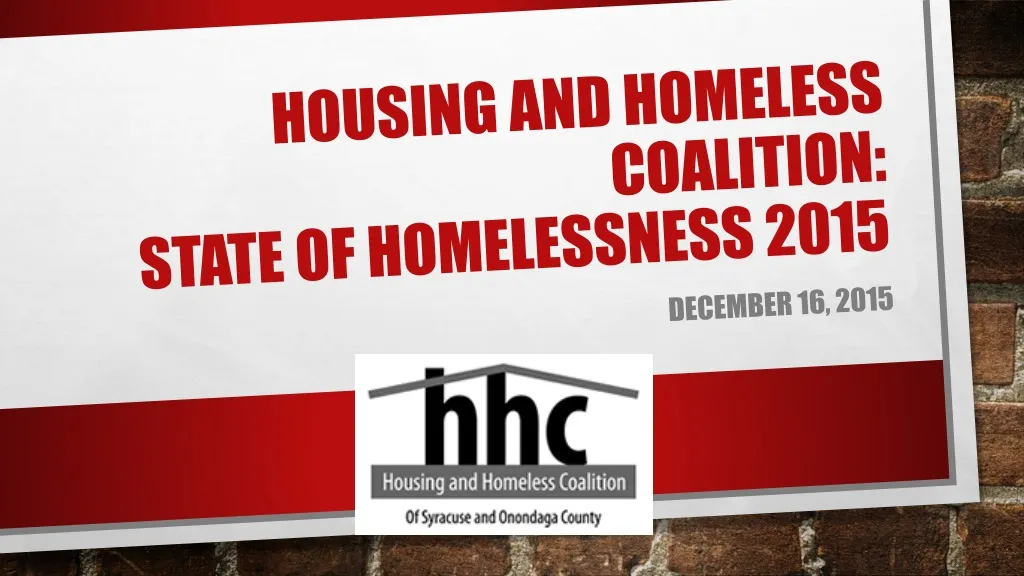 housing and homeless coalition state of homelessness 2015