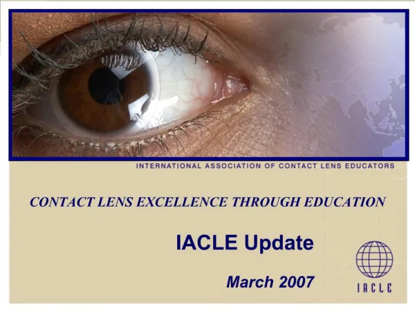 IACLE Update March 2007