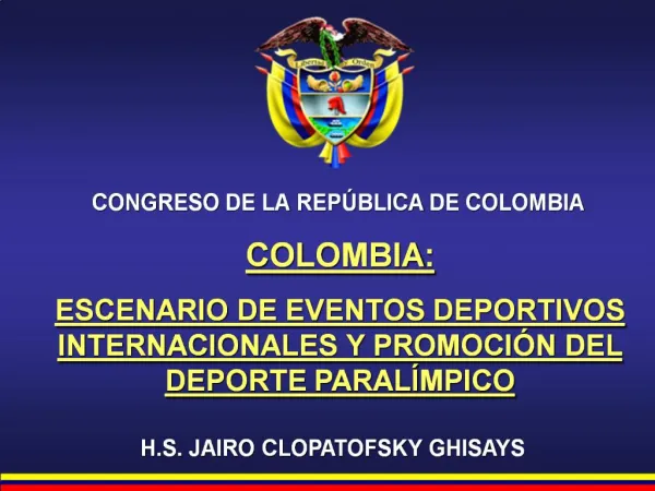 CONGRESO DE LA REP BLICA DE COLOMBIA
