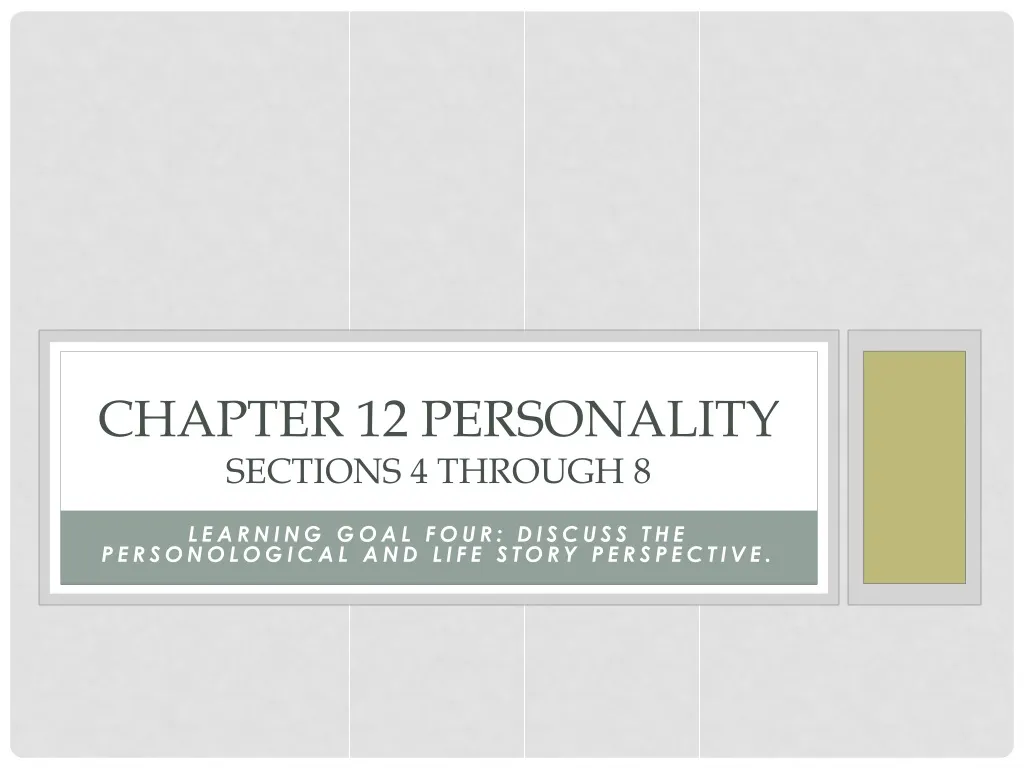 chapter 12 personality sections 4 through 8