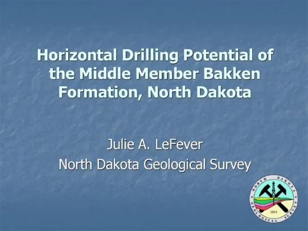 Horizontal Drilling Potential of the Middle Member Bakken Formation, North Dakota